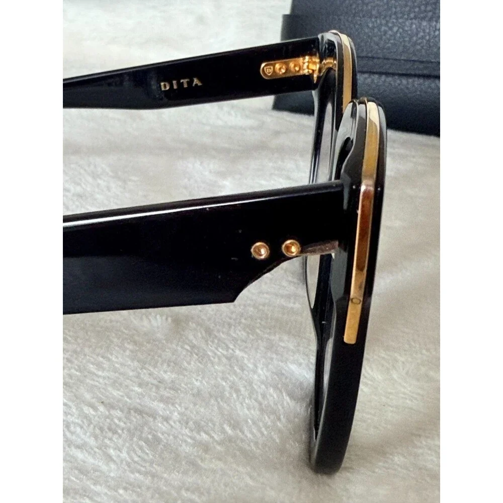 DITA Day Tripper 22031-A-BLK-GLD 55mm Sunglasses Black Gold AS IS For Repair De
